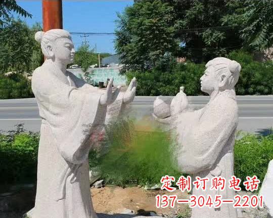 绵阳孔融让梨古代石雕