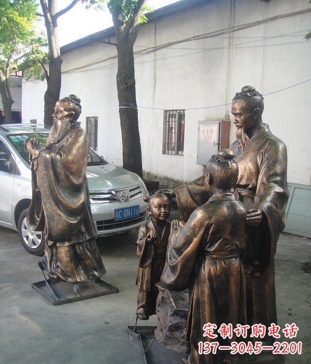 绵阳孔融让梨校园景观铜雕