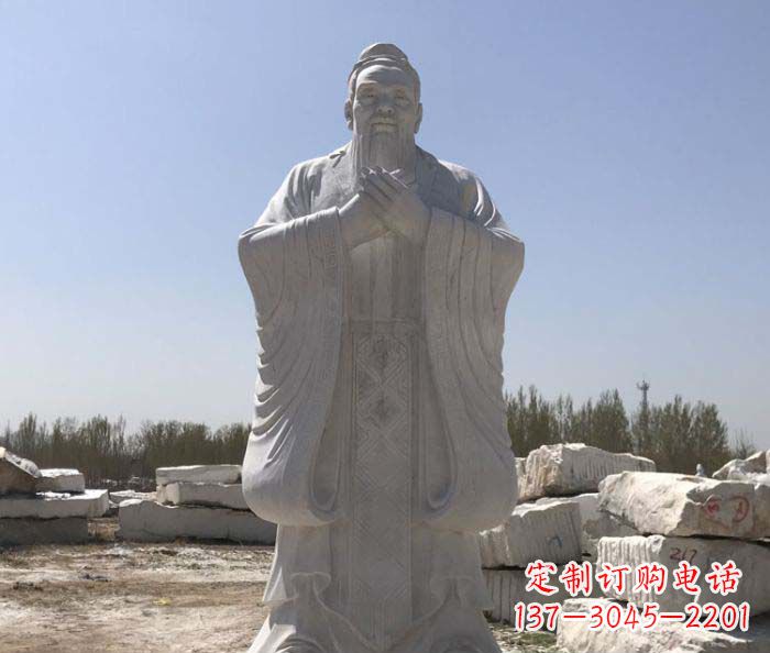 绵阳孔子古代名人石雕 (3)