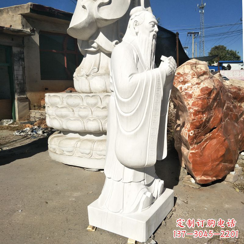 绵阳孔子石雕塑