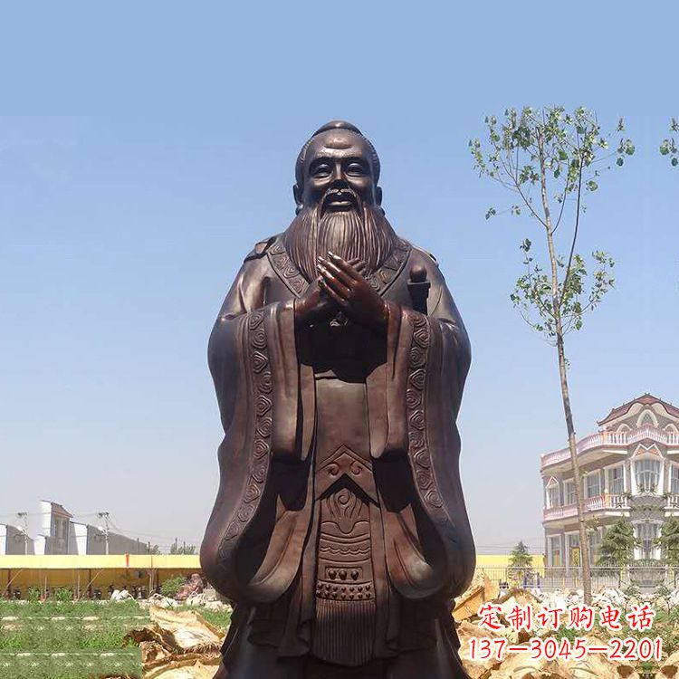 绵阳孔子铜雕塑,传承中华文化的传奇精品