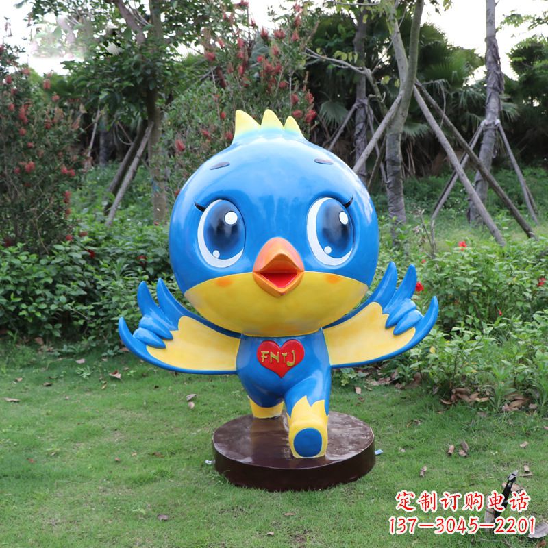 绵阳蓝色梦幻,玻璃钢鸽子雕塑