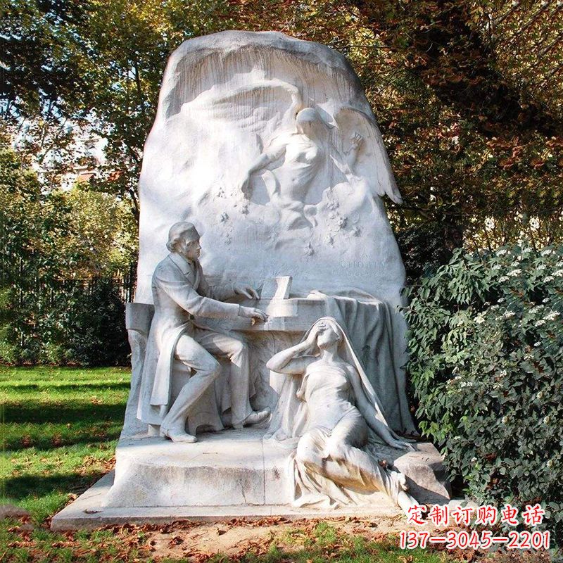 绵阳肖邦石刻雕塑,永恒的音乐经典