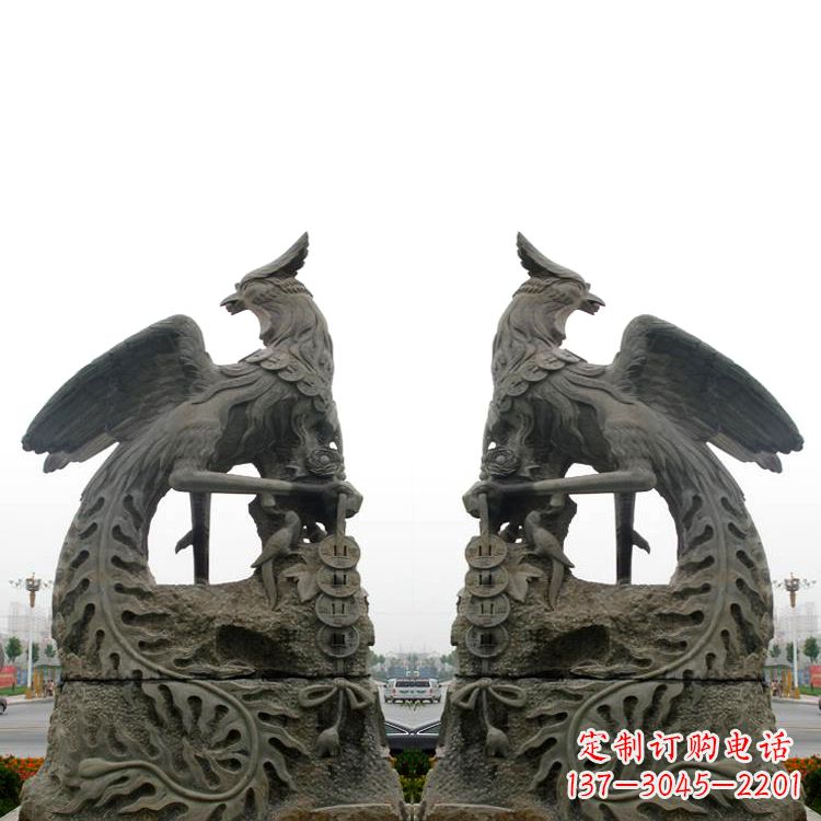 绵阳老青石凤凰雕塑