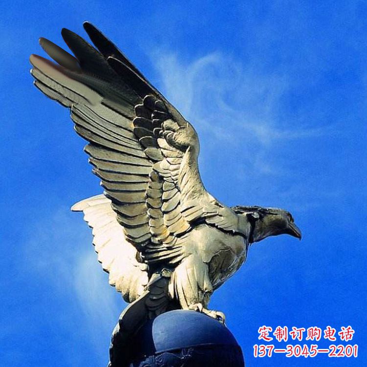 绵阳唯美老鹰玻璃钢仿铜雕塑玻璃钢雕塑以其简约…
