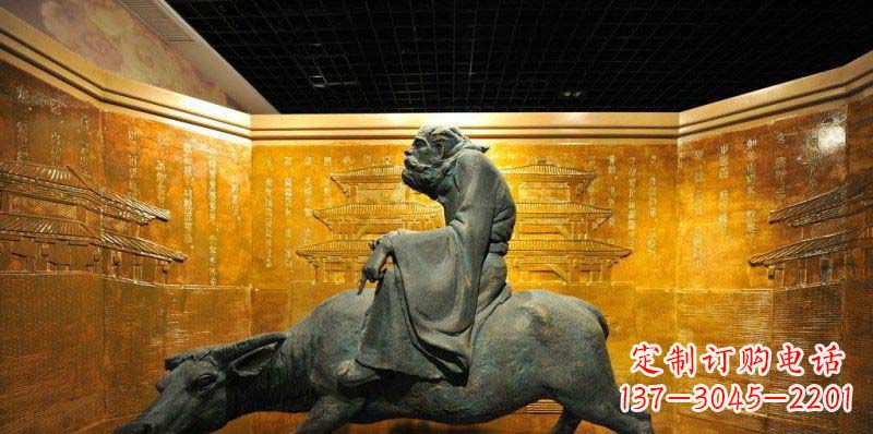 绵阳精美老子骑牛铜雕,领略古代文化魅力