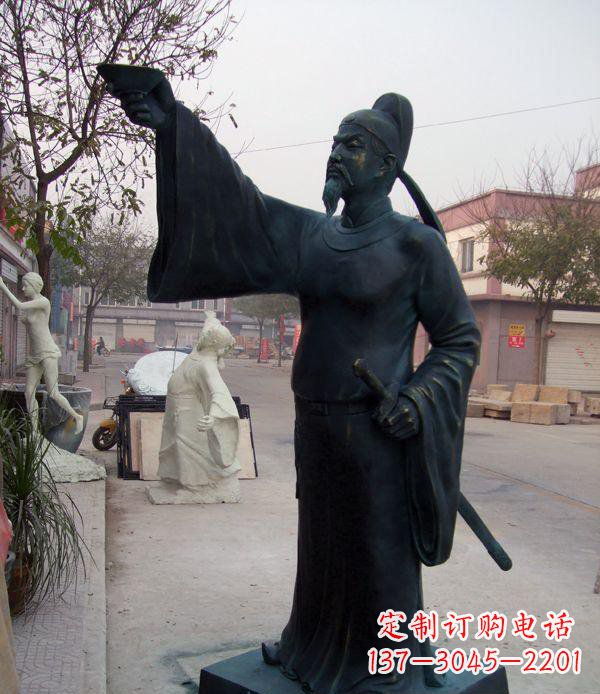 绵阳李白诗仙铜雕,精美制作,永久传承