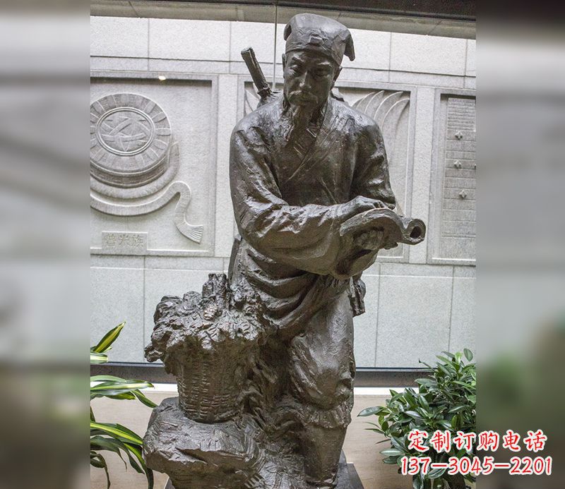 绵阳中领雕塑自主研发了高雅李时珍铜雕,它以历…