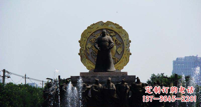 绵阳李世民古代名人铜雕