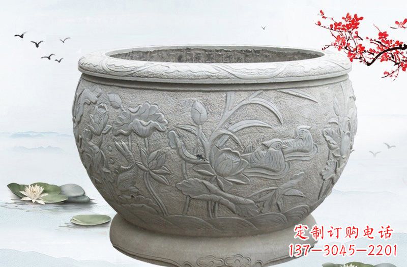 绵阳艺术精美的水缸雕塑