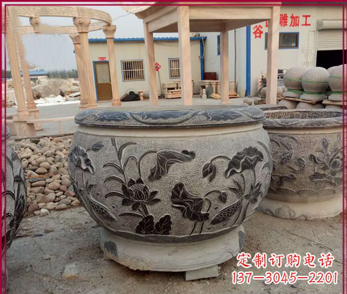 绵阳中领雕塑:传承经典,水缸雕塑仿古圆水缸
