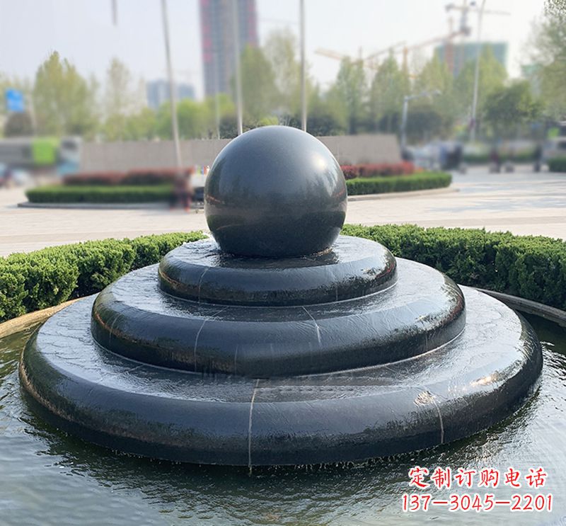 绵阳临沂石雕风水球喷泉