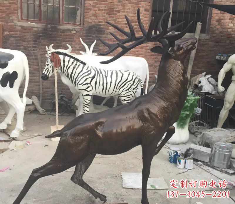 绵阳羚羊公园动物铜雕,欣赏自然之美