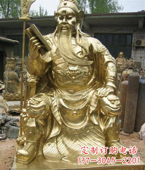 绵阳精美绝伦,鎏金关公铜雕