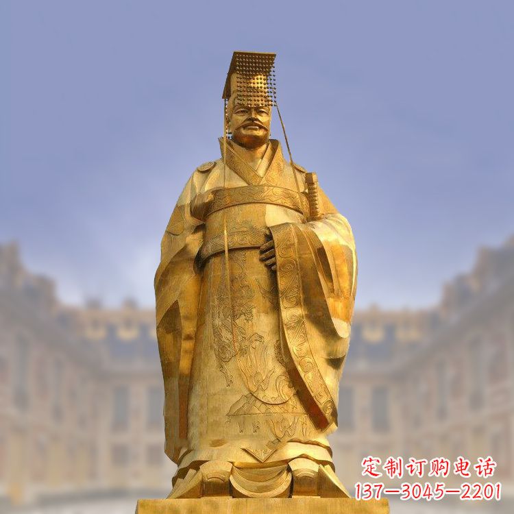 绵阳秦始皇铜雕塑,传承历史荣耀