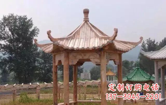 绵阳六角凉亭石雕