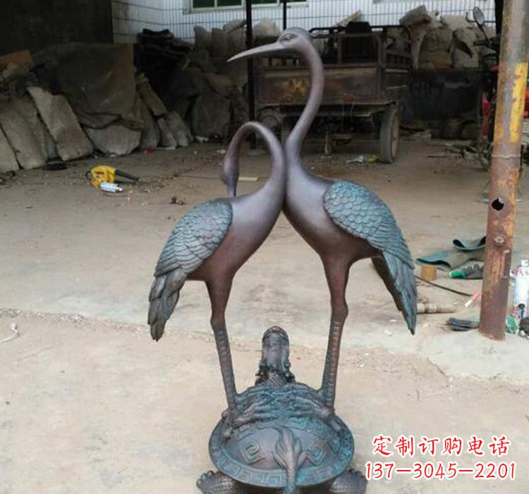 绵阳龙龟仙鹤铜雕——传承传统,增添福气
