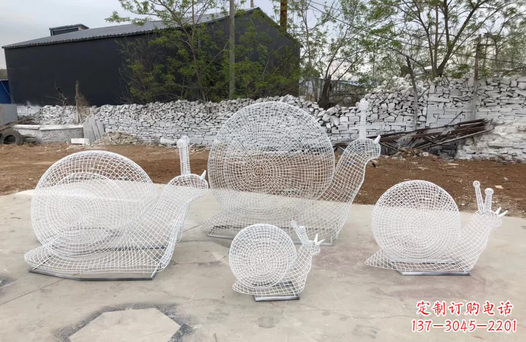 绵阳精美绝伦的不锈钢镂空蜗牛雕塑