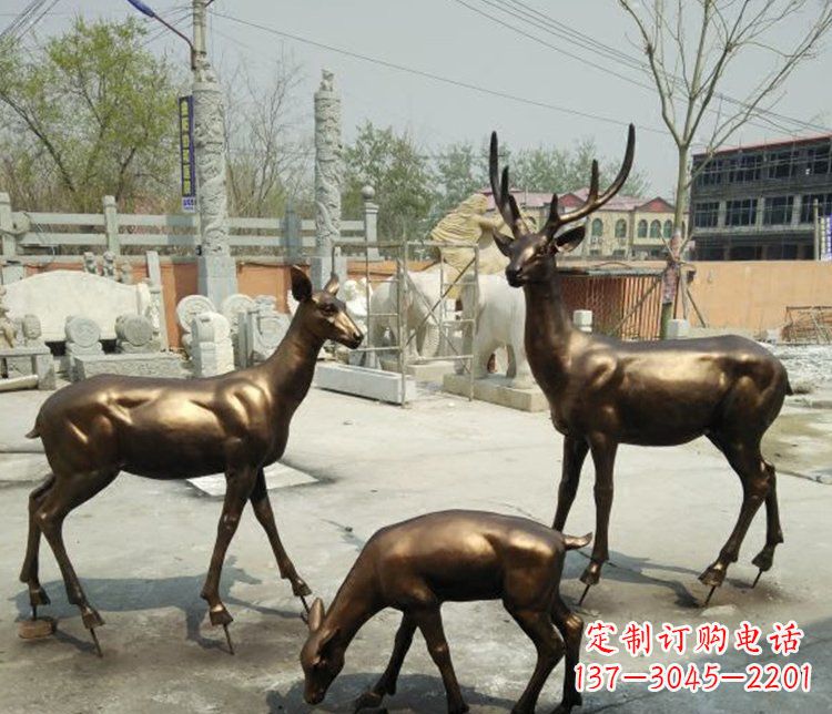 绵阳感受自然魅力的动物铜雕