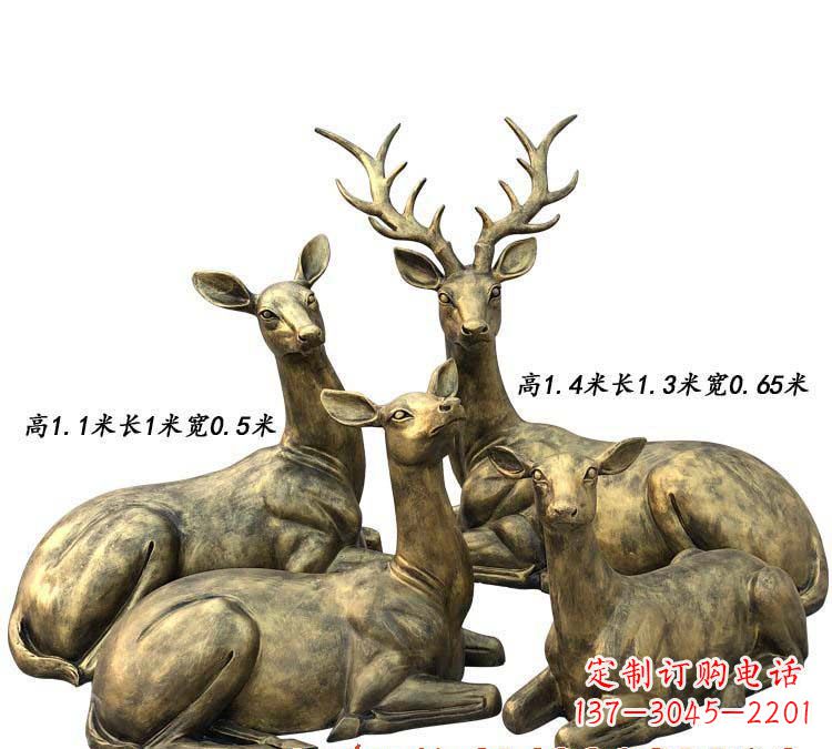 绵阳精致鹿群铜雕,雕刻出无可比拟的优雅