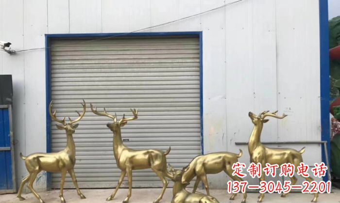 绵阳高贵典雅的鹿群铜雕