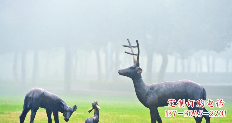 绵阳鹿一家:精美绝伦的动物铜雕