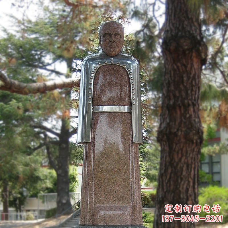 绵阳纪念伟大的名人:路易斯·巴斯德抽象雕像