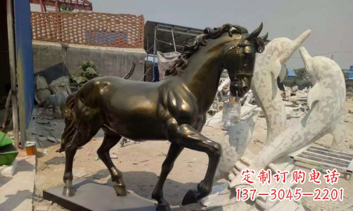 绵阳高品质马玻璃钢动物雕塑