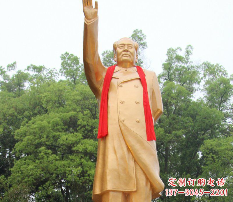 绵阳毛主席挥手伟人铜雕