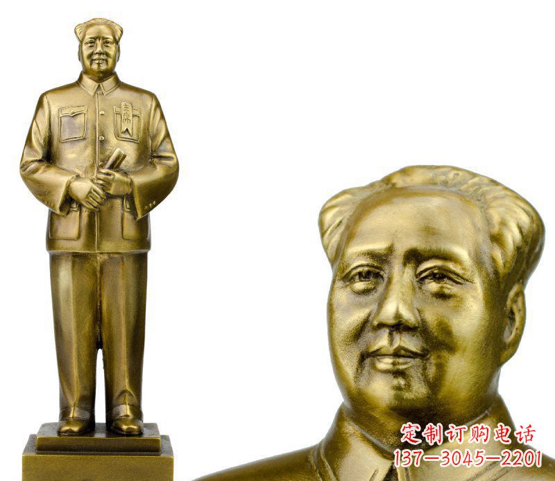绵阳毛主席校园人物铜雕 (2)
