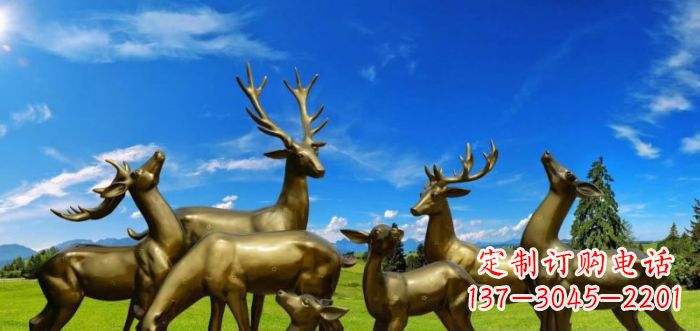 绵阳静谧之美,梅花鹿铜雕装点你的家