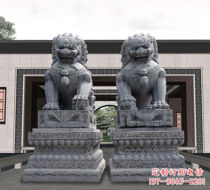 绵阳青石传统狮子石雕,引领传统艺术气息