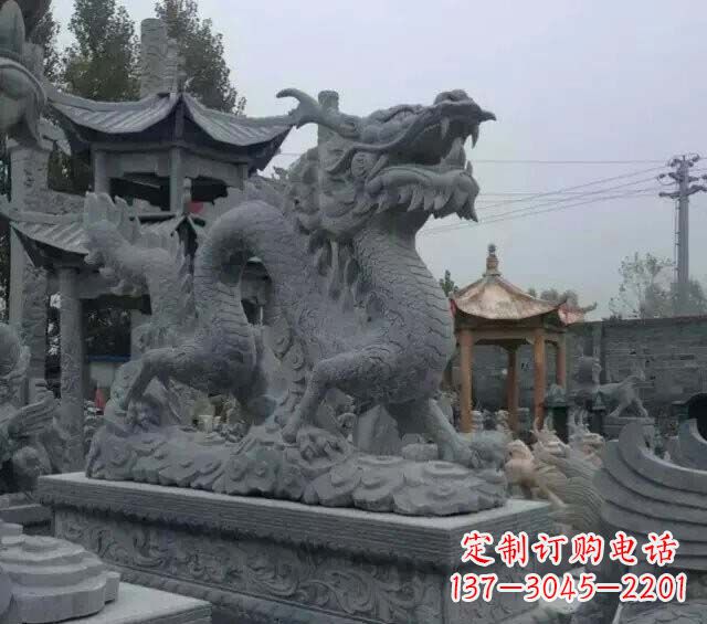 绵阳门口青石龙石雕