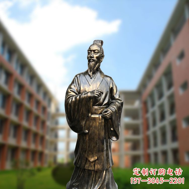 绵阳精美艺术,历久弥新的孟子玻璃钢仿铜雕像
