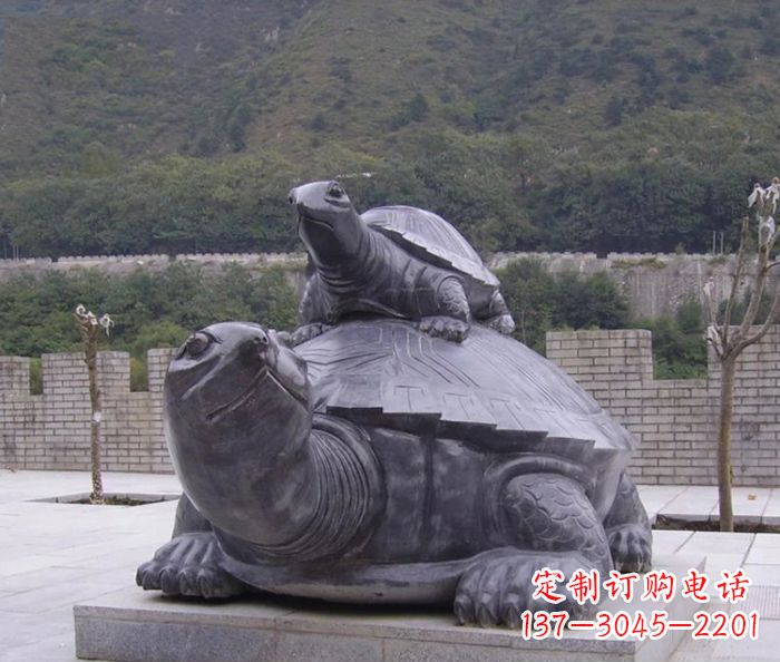 绵阳中领雕塑母子乌龟公园石雕