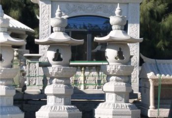 绵阳汉白玉公园灯笼雕塑