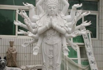 绵阳汉白玉千手观音雕塑，精致细腻，深具宗教意义