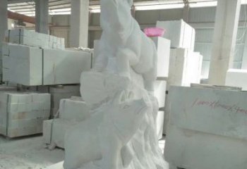 绵阳瑞颜祥彩汉白玉生肖猪雕塑