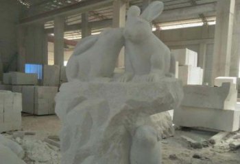绵阳精美的中国古典生肖兔雕塑