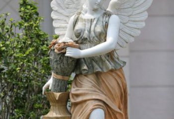 绵阳精致高雅的汉白玉天使雕塑