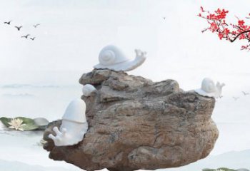 绵阳高雅而令人惊叹的汉白玉蜗牛雕塑