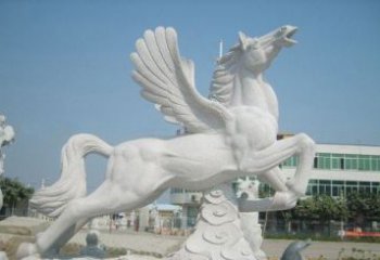 绵阳精美祥云飞马石雕，古朴大气