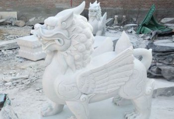 绵阳品质卓越的汉白玉独角兽雕塑