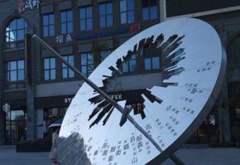 绵阳传统与现代完美结合的户外日晷雕塑