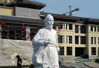 绵阳高雅精美的华佗白玉石雕像