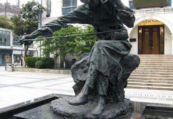 绵阳荣耀音乐家，华彦钧拉二胡雕塑-音乐学院园…