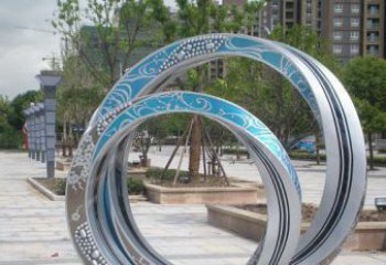 绵阳铸造精良的不锈钢圆环雕塑