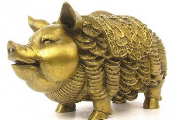 绵阳欢迎招财猪，用黄铜打造新年祝福