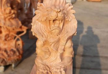 绵阳象征力量的汇丰狮子红石雕