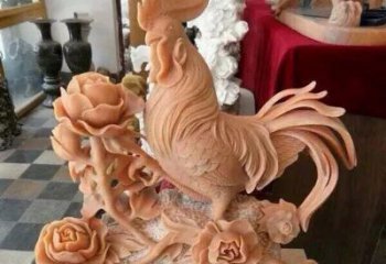 绵阳国家元素：吉祥如意公鸡石雕
